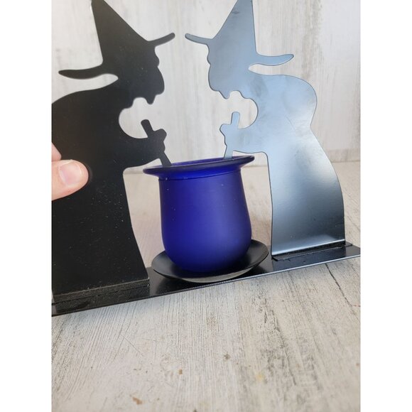 Metal witch brewing candle holder cauldron brewing unique Halloween - Picture 5 of 11